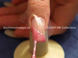 Nail lacquer in the colour pink