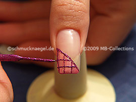 Nail art liner in the colour fuchsia-Glitter