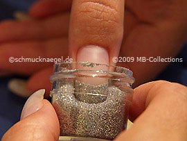 Glitter-Powder in the colour silver