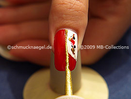 Nail art liner in the colour gold-Glitter