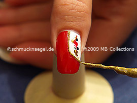 Nail art liner in the colour gold-Glitter