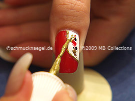 Nail art liner in the colour gold-Glitter