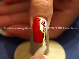 Nail art liner in the colour gold-Glitter