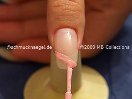 Nail lacquer in the colour pink