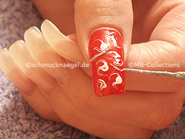 Nail art liner in the colour silver-glitter