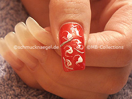 Nail art liner in the colour silver-glitter