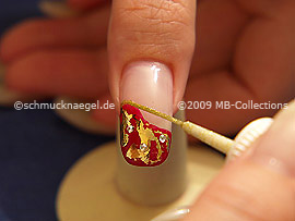 Nail art liner in the colour gold-Glitter
