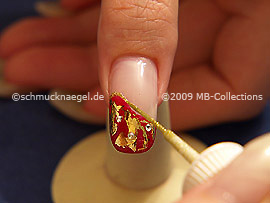 Nail art liner in the colour gold-Glitter