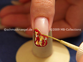 Nail art liner in the colour gold-Glitter