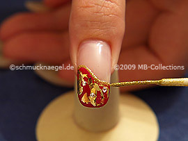 Nail art liner in the colour gold-Glitter