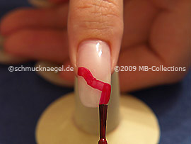 Nail lacquer in the colour red