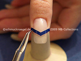 French manicure templates V-shaped and the tweezers