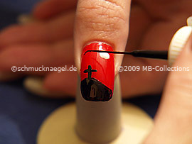 Nail art liner in the colour black