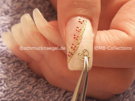 nail-tattoo sheet and the tweezers