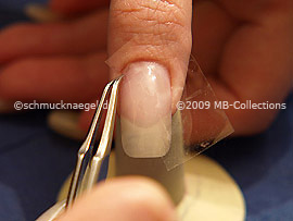 Clear adhesive tape and tweezers