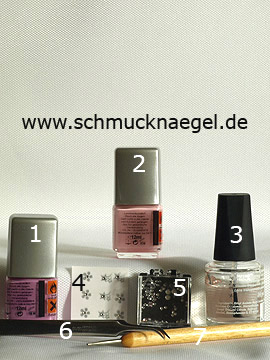 Products for the nail art with strass stones and nail sticker - Nail polish, Nail sticker, Strass stones, Spot-Swirl