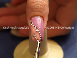 Nail sticker with strass stone