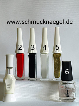 Products for the Christmas motif with a Saint Nicholas boot - Nail art pen, Nail art liner