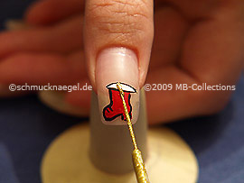 Nail art liner in the colour gold-Glitter