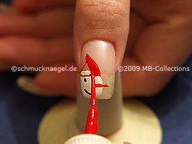 Nail art liner in the colour red