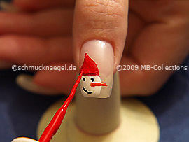 Nail art liner in the colour red