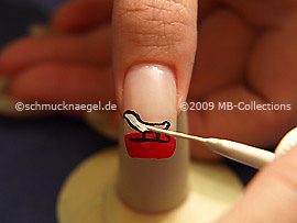 Nail art pen in the colour white