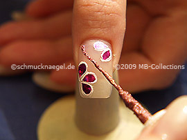Nail art liner in the colour old rose-Glitter