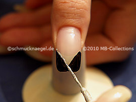 Nail art liner in the colour silver-Glitter