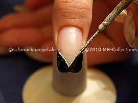 Nail art liner in the colour silver-Glitter
