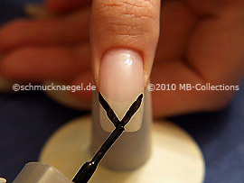 Nail lacquer in the colour black
