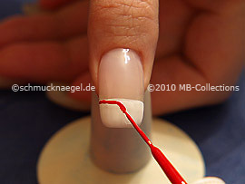 Nail art liner in the colour red