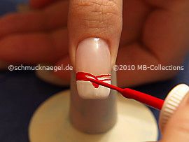 Nail art liner in the colour red