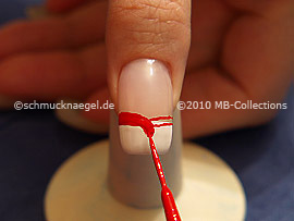 Nail art liner in the colour red