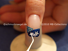 Nail art sticker and tweezers