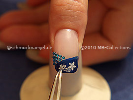 Nail art sticker and tweezers