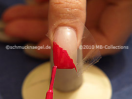 Nail lacquer in the colour pink