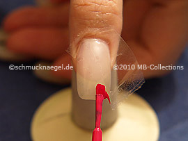 Nail lacquer in the colour pink
