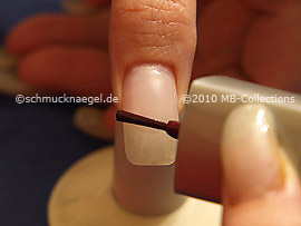 Nail lacquer in the colour aubergine