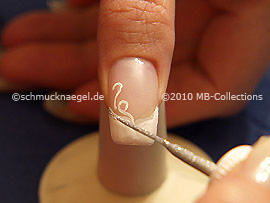 Nail art liner in the colour silver-Glitter