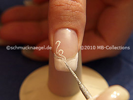 Nail art liner in the colour silver-Glitter