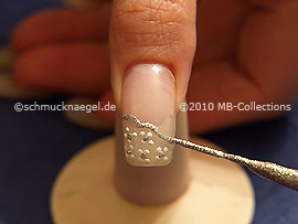 Nail art liner in the colour silver-Glitter