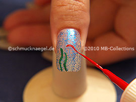 Nail art liner in the colour red