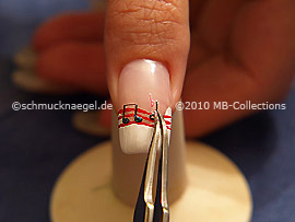 Nail art sticker with sheet music