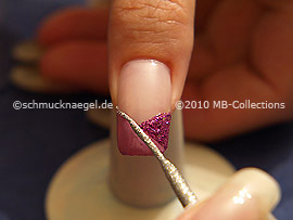 Nail art liner in the colour silver-Glitter