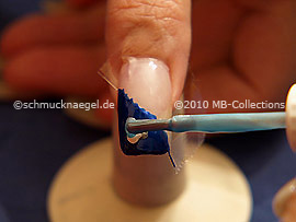 Nail art pen in the colour bright blue