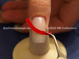 French manicure template and the tweezers