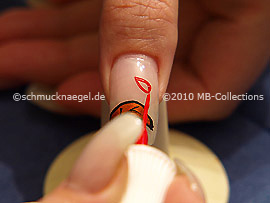 Nail art liner in the colour red