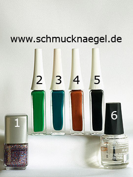 Products for the fingernail motif with multi-glitter - Nail polish, Nail art liner