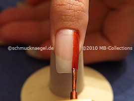 Nail lacquer in the colour copper