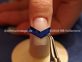 French manicure template V-shaped and the tweezers